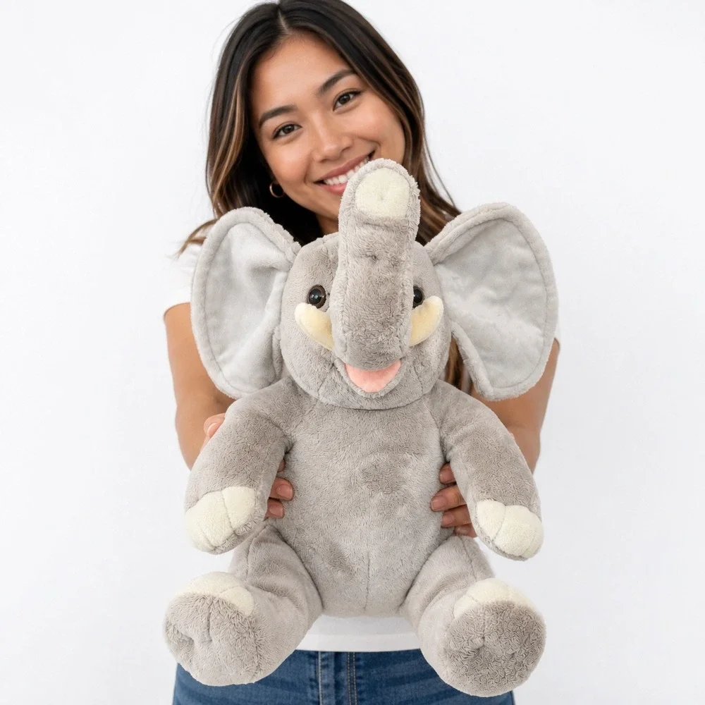Build-A-Bear Gray Elephant Plush 16